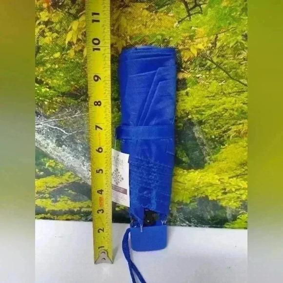 Vtg Contemporary Collection Blue Umbrella NWT 100% Nylon Travel Size RN#87254 - Picture 3 of 5